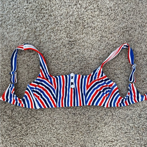 Target Xhileration Red White & Blue striped Bikini Top size D/DD - Picture 7 of 16